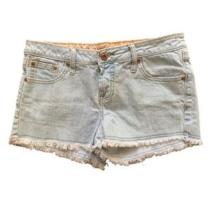 725 Originals Women’s Cut Off Denim Jean Shorts Size 11 Y2K Blue Light Wash
